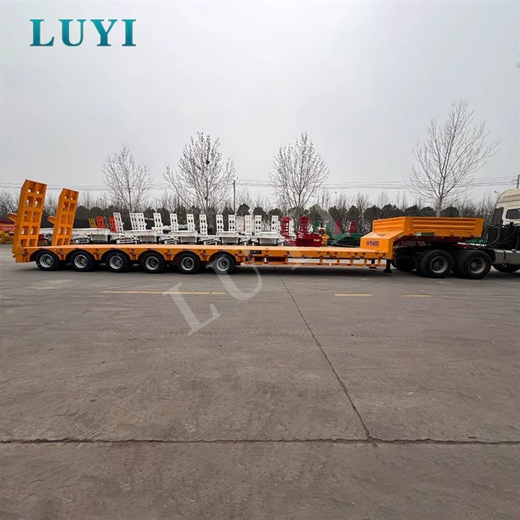 Construction 6 Axle Extendable Low Loader Trailer high quality