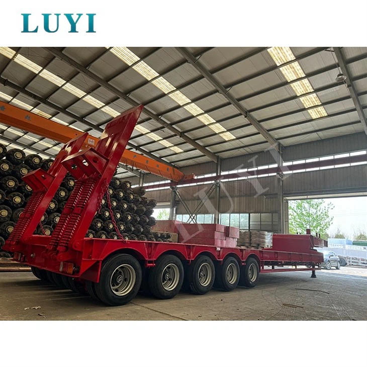 Five-wire Ten-axis Gooseneck Low Flat Semi-trailer best